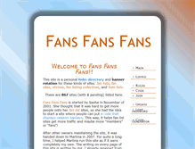 Tablet Screenshot of fansfansfans.net